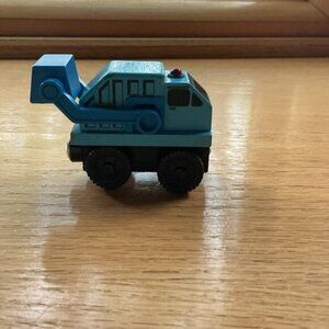 Thomas & Friends Wooden Railway Sodor Rubbish Truck Blue & Black With Red Light